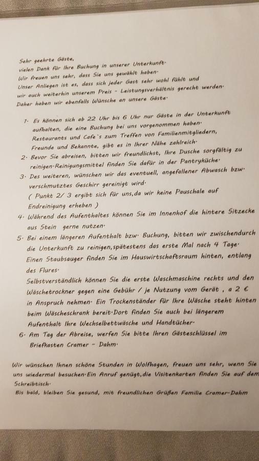Monteurs-Ferienwohnung Wolfhagen Eksteriør bilde